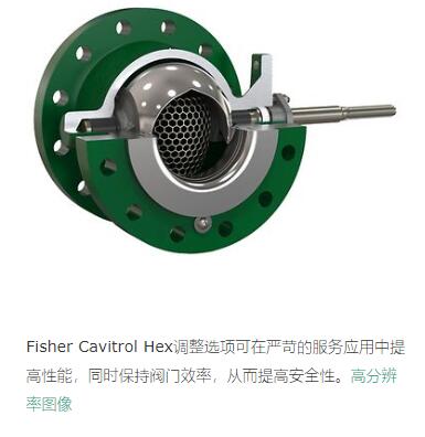 Fisher Cavitrol Hex调整选项可在严苛的服务应用中提高性能，同时保持阀门效率，从而提高安全性。